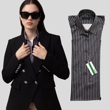 NWT Brunne DICKEY Compatible with VERONICA BEARD Blazer Button Down Shirt 00-14