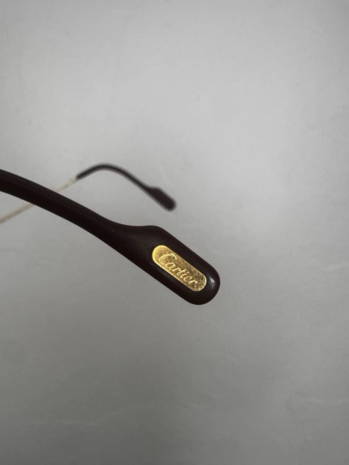 Vintage 1983 Cartier Paris Sunglasses Size 59-14 Made In France Rx Lens - Image 3 of 4