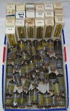 Lot 57 NOS used GOLD PIN tubes,collection,radio,Realistic,Sylvania,7 9 pin