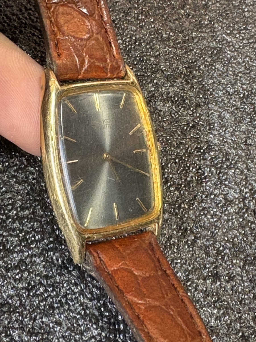 Men's Watch Seiko 7430-5550 Quartz Gunmetal Grey Face