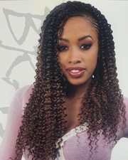 Water Wave 22" - Freetress Synthetic Crochet Braiding Hair & Latch Hook 1B NWT