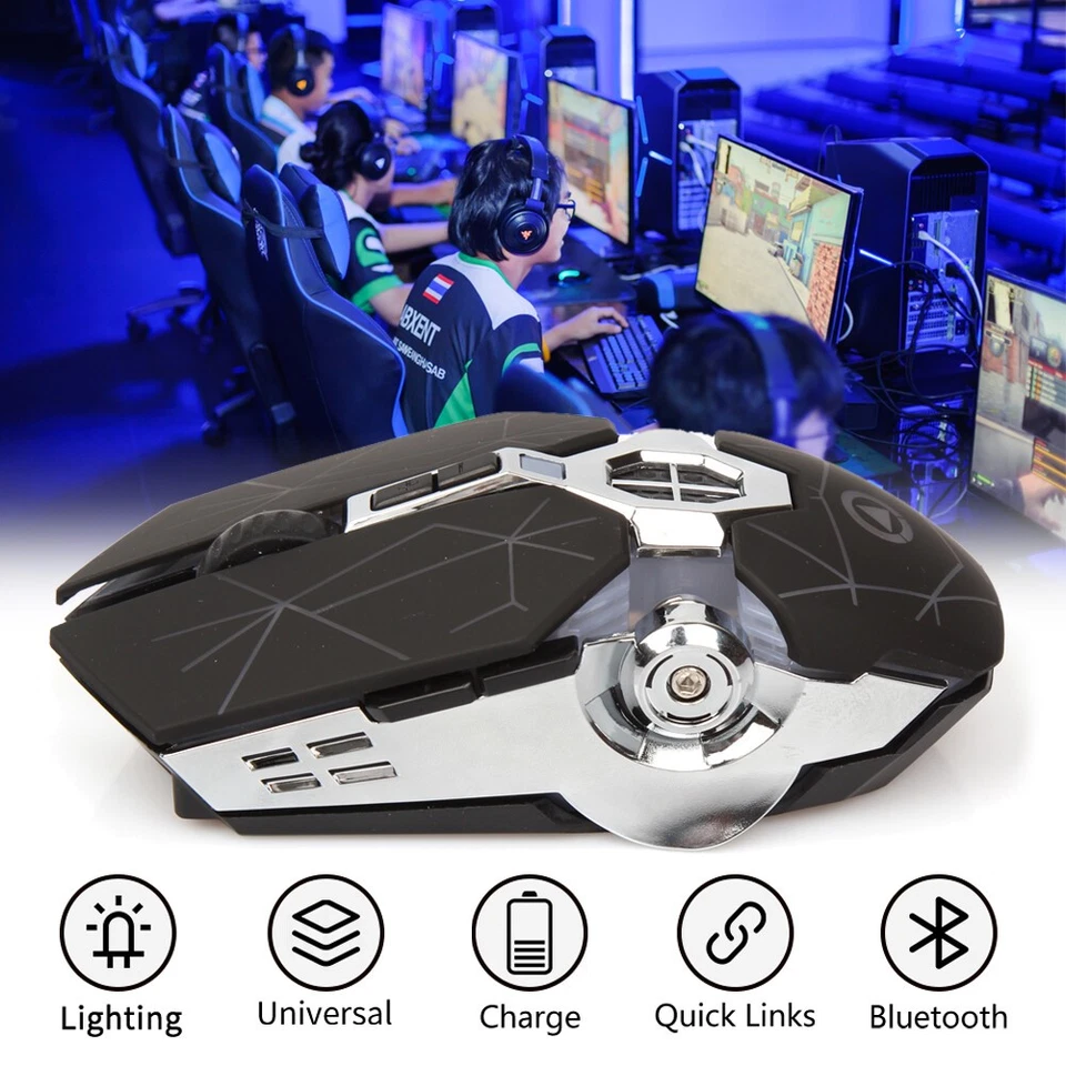 Gaming Maus Usb Gamer Mouse Pc Wireless Maus Notebook Laptop Led 2.4Ghz 1800Dpi - Image 3 of 4