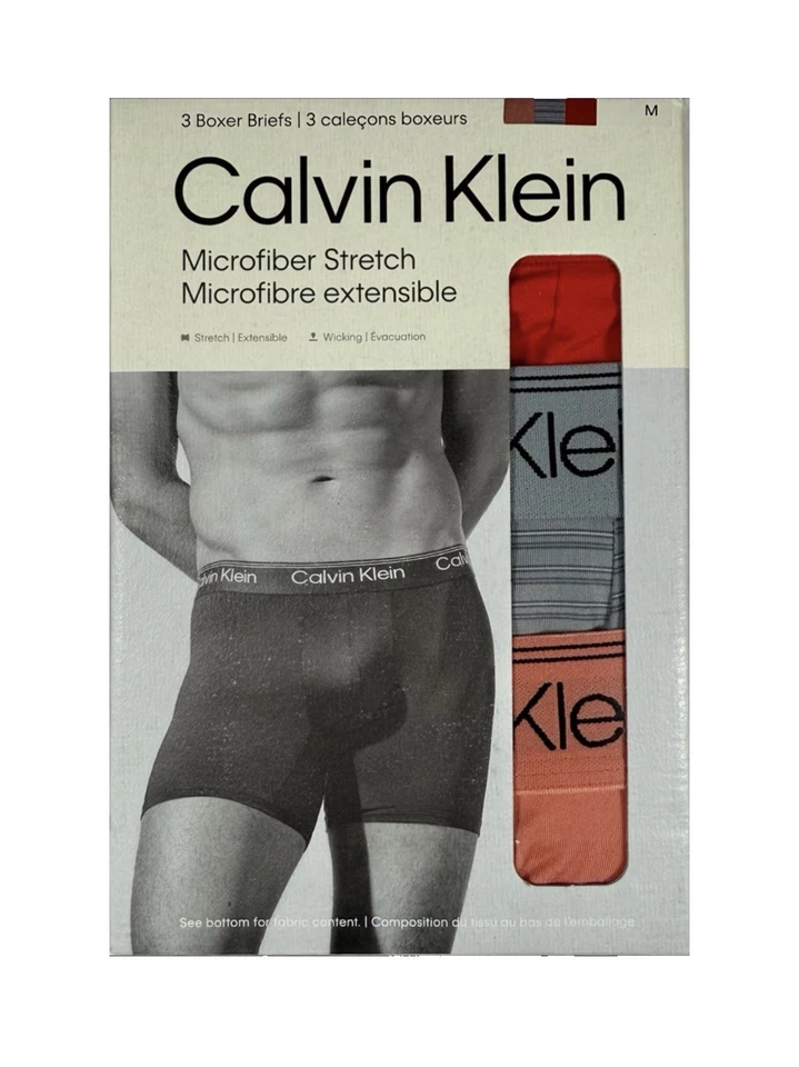 Nuevo con etiquetas. Calvin Klein. Pack de 3. Calzoncillo boxer micro elástico. Naranja. MRSP. $47,50 Foto 2 de 4