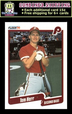 1990 Fleer #560a Tom Herr - Philadelphia Phillies