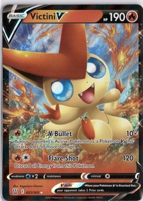Victini V 021/163 Swsh05: Battle Styles Holo Near Mint