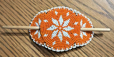 Native American Beaded Stick Barrette FREE-SHIP