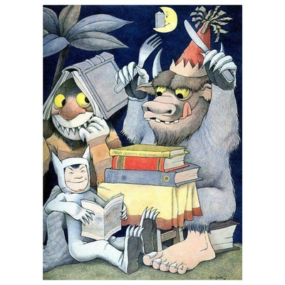 Reading Is Fun Vintage 1979 Maurice Sendak Childrens Book Art Poster