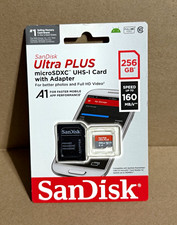 SanDisk Ultra PLUS 256GB microSDXC UHS-I 160MB/s Class 10 Card w/ Adapter