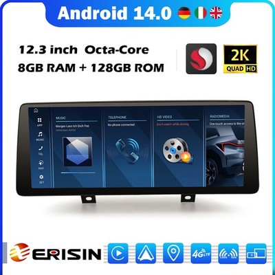 12,3''Qualcomm Android 14 Autoradio CarPlay BMW 1/2er F20/F21/F22/F23 NBT Idrive