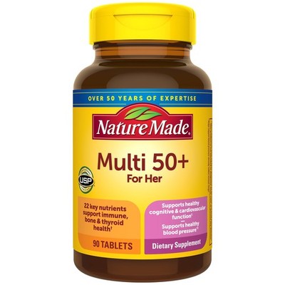 Nature Made Multivitamin For Women 50+ No 90 Count (Pack of 1), Color