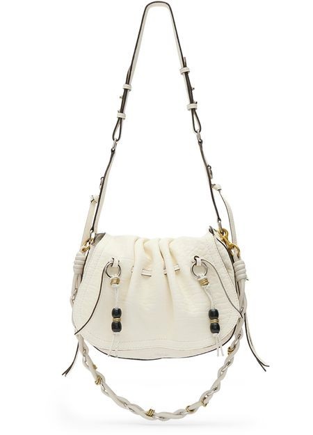 Isabel Marant Bolton White Leather Shoulder Bag New And Authentic