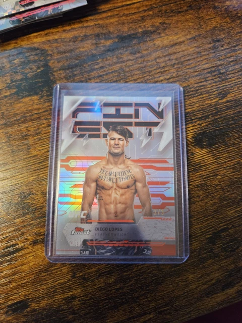Diego Lopez 2025 Topps Finest UFC Red Refractor 3/3 SSP #222