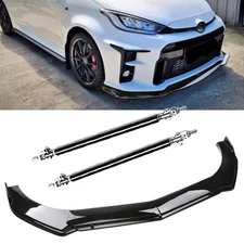 Front Bumper Lip Splitter Spoiler Strut Rods Body Kits For Toyota Yaris GR