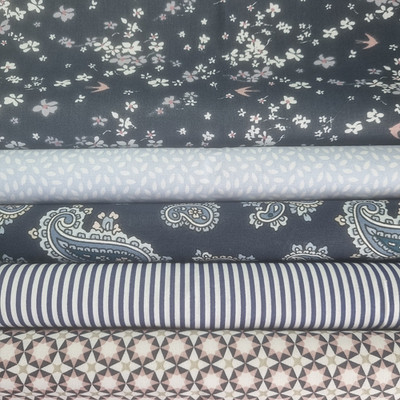 Stoffpaket 4-5 Stoffe 22 x 50 cm  Patchworkstoffe   100% Baumwolle