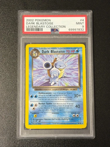 New Listing2002 Pokemon Legendary Collection Dark Blastoise #4 PSA 9