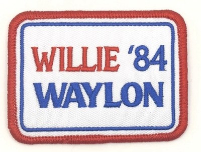 Willie Nelson Waylon Jennings 1984 Patriotic USA Patch Retro Vintage Style