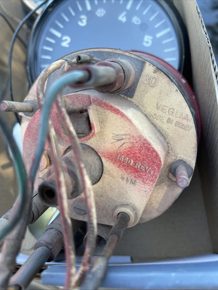 Original Veglia Borletti Speedometer 6 Gauge Set - Not Tested. - Free Shipping - Image 4 of 4