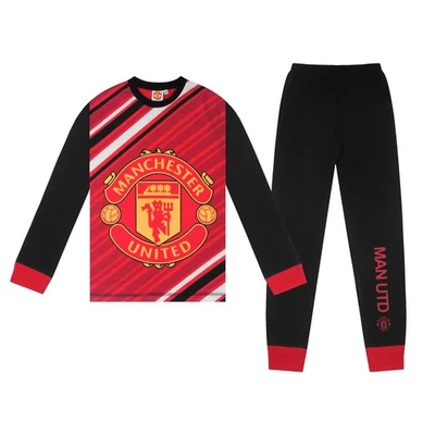 Manchester United Boys Pyjamas Long Sublimation Kids OFFICIAL Football Gift