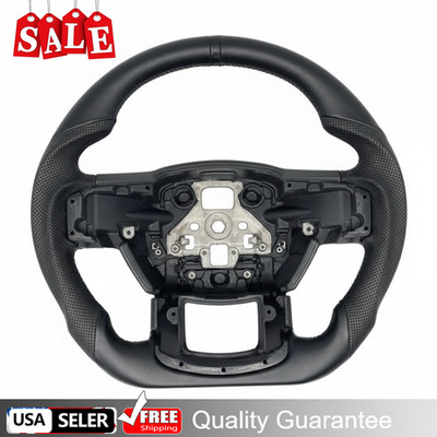 For Ford F150 2015-2020 Upgraded V2 Sports Flat Steering Wheel Black Ring US