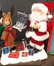 Vtg TELCO 1997 MOTION-ETTES Christmas Animated  " Santa Taking Pictures " Works