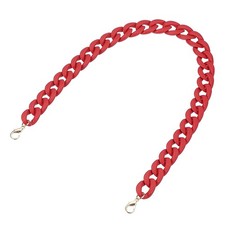Acrylic Purse Strap,23.6" Matte Bag Chain Replacement Dark Red