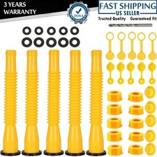5X Replacement Gas Can Spout Nozzle Vent Kit For Plastic Gas Cans Old Style Caps