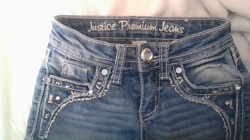 Justice Simply Low Super Skinny Size 7 Denim Bling Shorts Raw Edge Bermuda 5-Poc