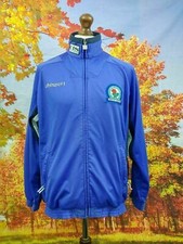 Blackburn Rovers 1990s Jacket L Football Club blue Uhlsport UK men's size Large