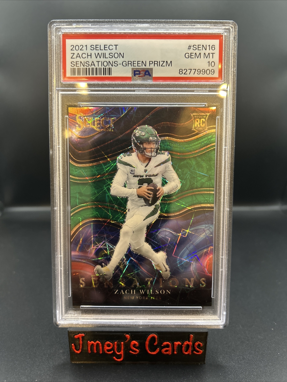 Zach Wilson Panini Select Sensations #SEN16 Green Prizm