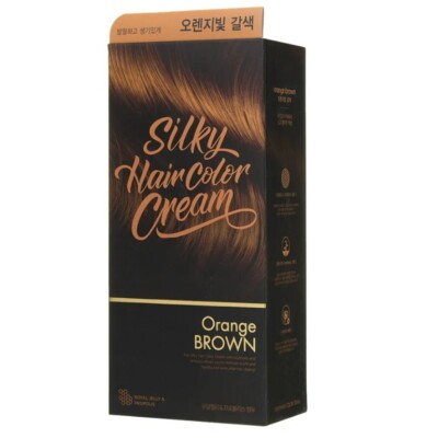 THE FACE SHOP Stylist Silky Hair Color Cream #Orange Brown Self Hair Dye Kbeauty
