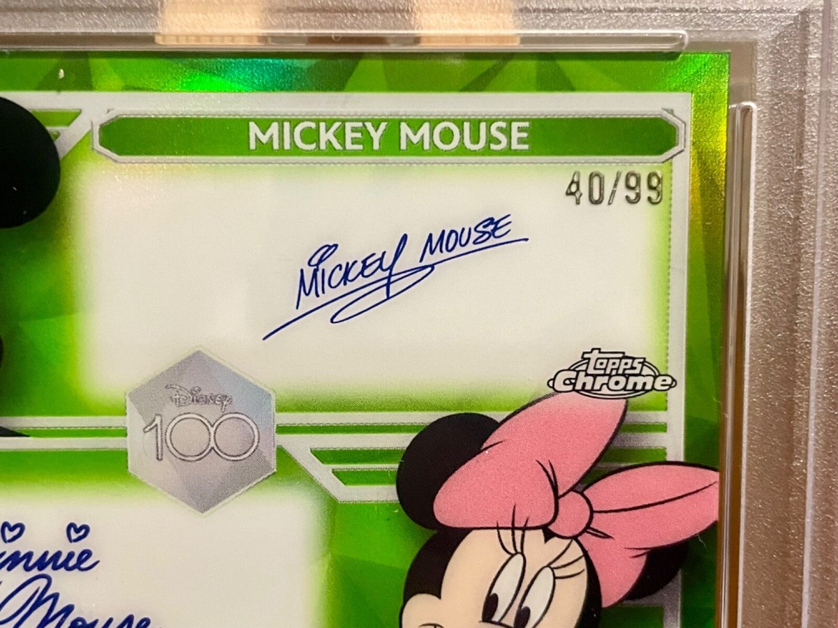 2023 TOPPS DISNEY CHROME 100 MICKEY & MINNIE MOUSE #DL2 GREEN