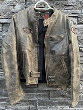 BLOUSON CUIR REDSKINS 84 VINTAGE GRIS KAKI
