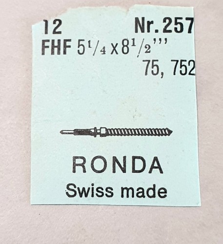 Tige De Remontoir FHF Pour Montre Tiger - Modèles FHF 75 (751 à 7513), Ronda 257, Neuf Sans étiquette