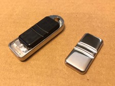 Stainless Steel / Black Resin Haptic Fidget Clicker Slider - Rare EDC