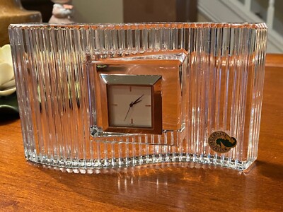 Waterford Crystal WAVELENGTH Mantel/Desk Clock  -  7''