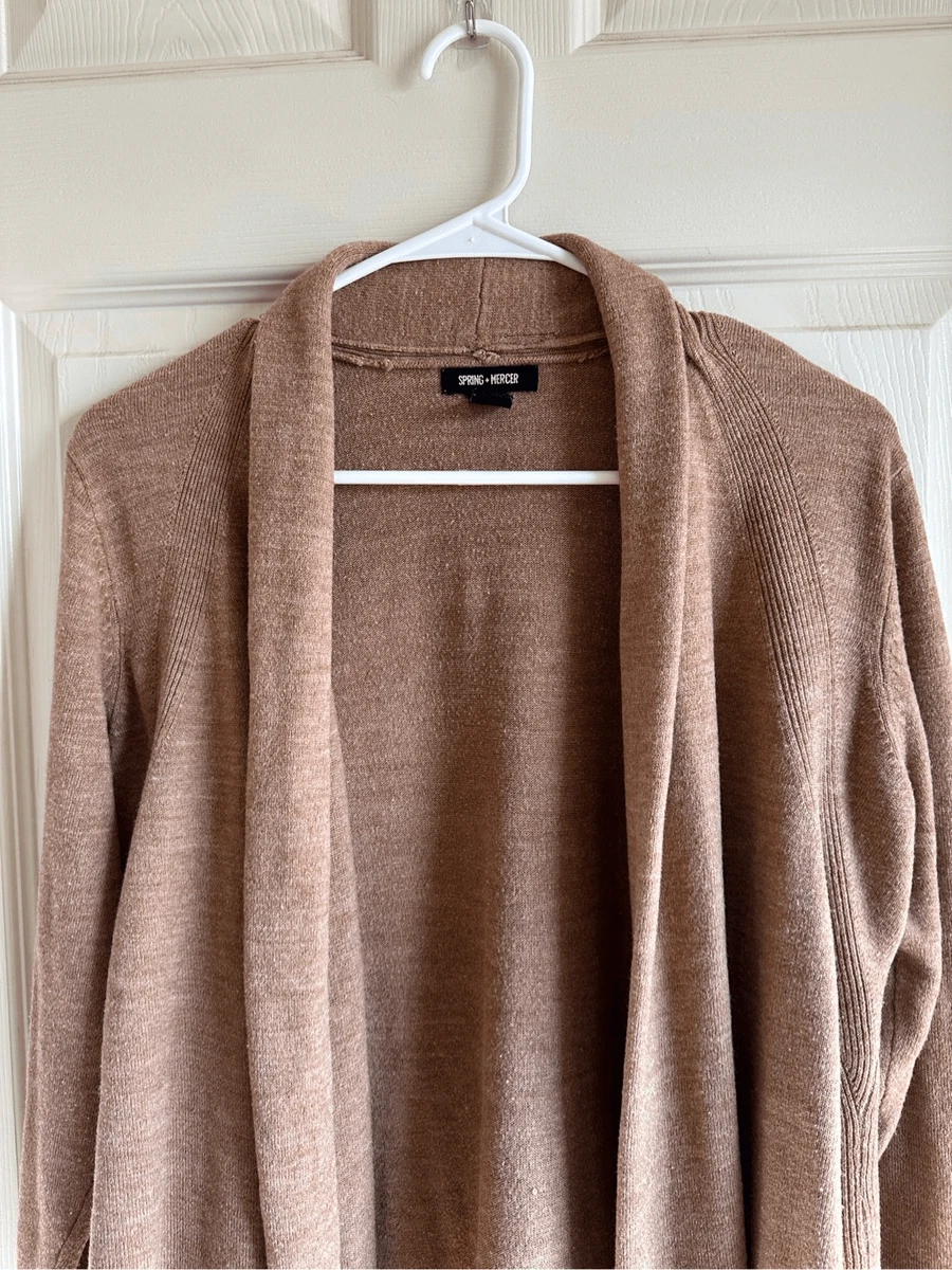 Spring + Mercer Camel Waterfall Cardigan 1X