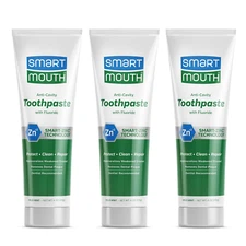 Smartmouth Toothpaste, Refreshing Mint, 6-Ounce Tube (Pack of 3)