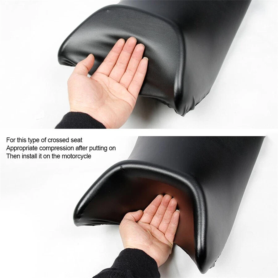 Capa de assento de motocicleta almofada de scooter impermeável acessórios de proteção preta GG - Imagem 4 de 4