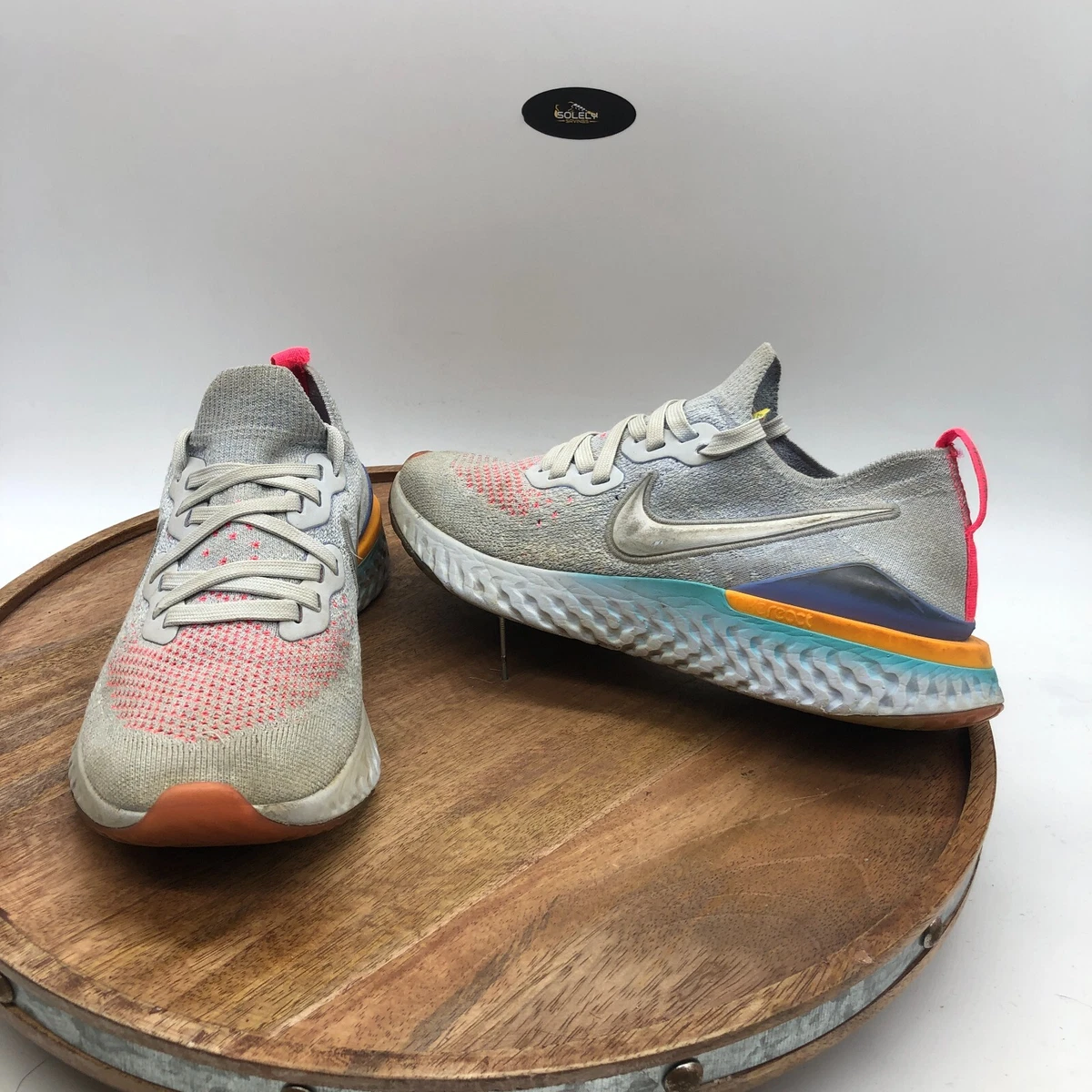 Nike Epic React Flyknit 2 GS Running Shoes AQ3243 414 Youth Size 6.5Y Womens 8