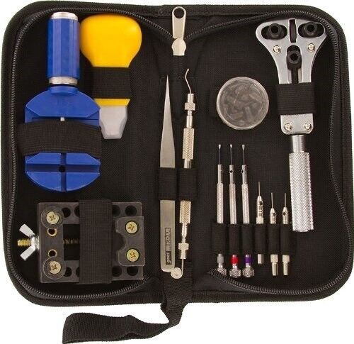 KIT OROLOGIAIO RIPARA OROLOGI APRI CASSE TOGLI MAGLIE CACCIAVITI ANSE CINTURINO - Foto 3 di 9