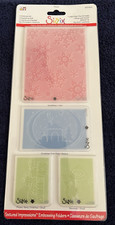 NOS SIZZIX Textured Impressions Embossing Folder set of 4 Christmas Set 655841