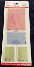 NOS SIZZIX Textured Impressions Embossing Folder set of 4 Christmas Set 655841