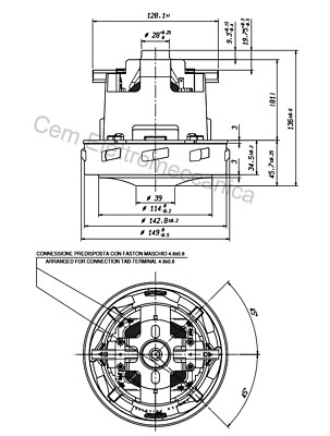 MOTORE ASPIRAPOLVERE PER Flex S47 Turbina Motore Turbina EUR 78,08 - Foto 8