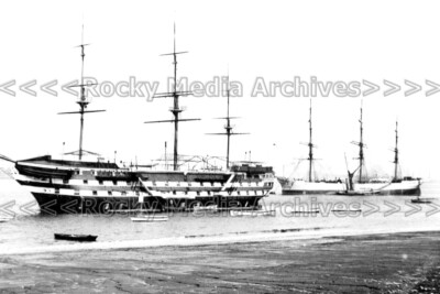 Trr-24 Holzwand Schulschiff, HMS Worcester & Hyderabad. Foto