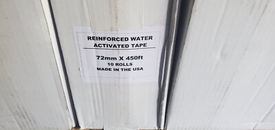 GUMMED TAPE*REINFORCED 100 RLS 450 FT 72mm  MED GRADE  10 CS LOT  7.50  ROLL  SL