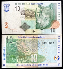 South Africa 10 Rand 2005 Banknote World Paper Money UNC Currency Bill Note