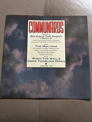 The Communards - So Cold The Night - Vinyl Record 12'' Single - 1986 London