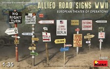 Allied Road Signs WWII Europe 1:35 Plastic Model Kit MINIART