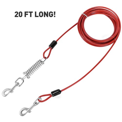 Dog Runner Yard Dog Training Leash Dog Runner Cable Dog Tie Out Cable - Picture 3 of 11