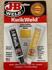 JB J-B Weld 8276 KWIKWELD TWIN TUBE EPOXY QUICK BOND SETTING STEEL REINFORCED